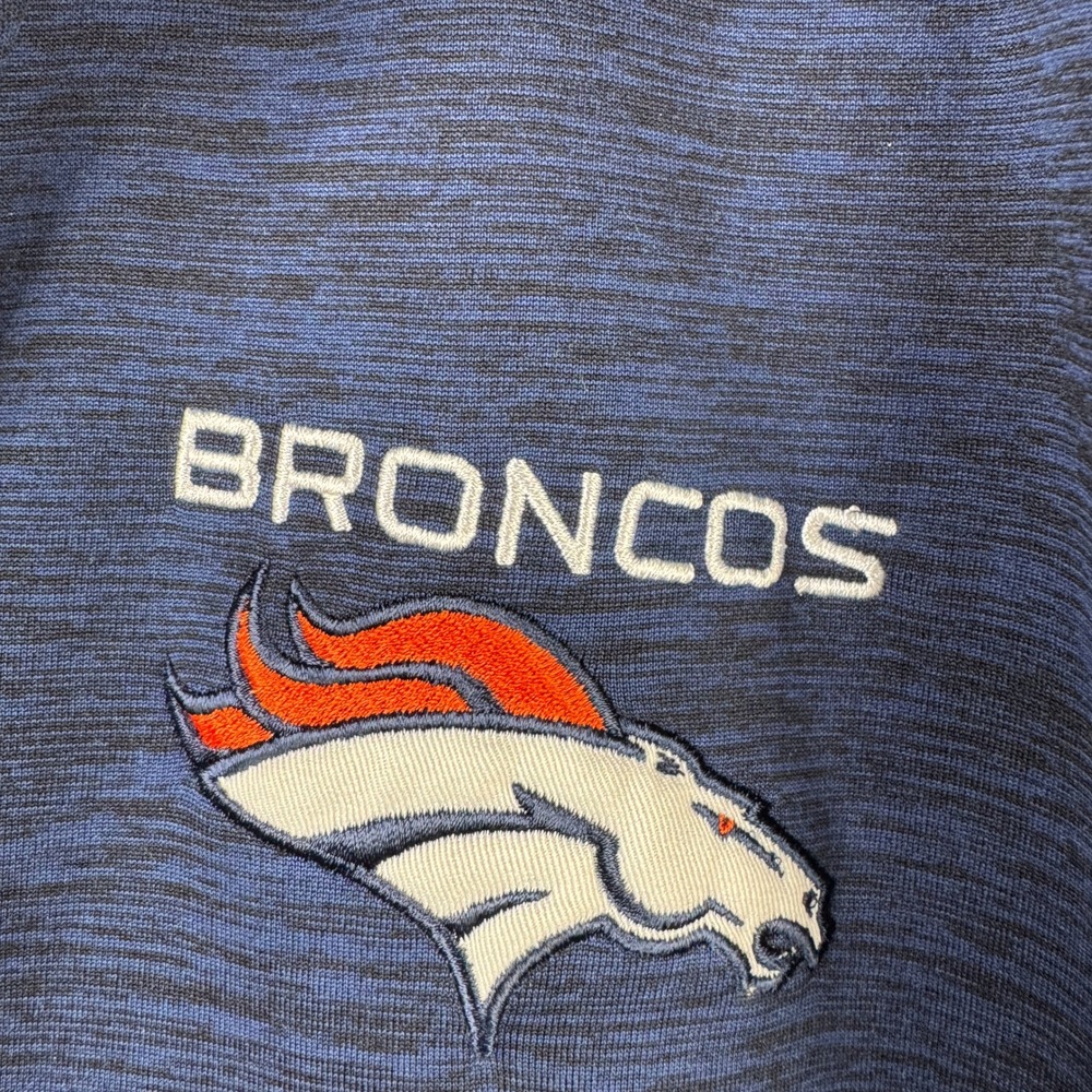 NFL Denver Broncos High Jump Jacket Navy Orange Full Zip Fleece Mens Large NEW - Picture 4 of 11